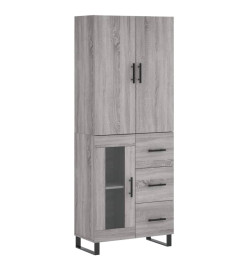 Buffet haut Sonoma gris 69,5x34x180 cm Bois d'ingénierie