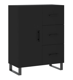 Buffet haut Noir 69,5x34x180 cm Bois d'ingénierie