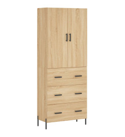 Buffet haut Chêne sonoma 69,5x34x180 cm Bois d'ingénierie