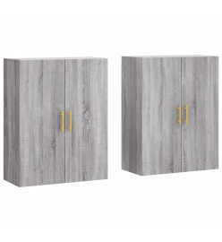 Armoires murales 2 pcs sonoma gris 69,5x34x90 cm