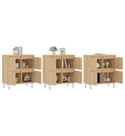 Buffets 3 pcs Chêne sonoma Bois d'ingénierie