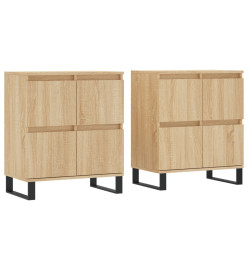 Buffets 2 pcs chêne sonoma bois d'ingénierie