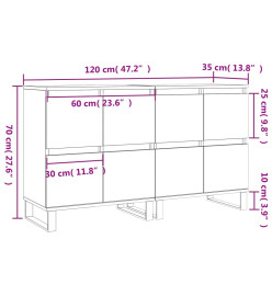 Buffets 2 pcs chêne sonoma bois d'ingénierie