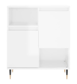 Buffets 2 pcs blanc brillant bois d'ingénierie