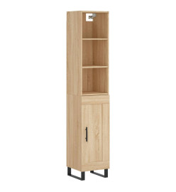 Buffet haut Chêne sonoma 34,5x34x180 cm Bois d'ingénierie