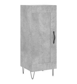 Buffet haut Gris béton 34,5x34x180 cm Bois d'ingénierie