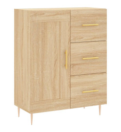 Buffet haut Chêne sonoma 69,5x34x180 cm Bois d'ingénierie