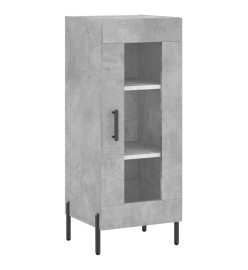 Buffet haut Gris béton 34,5x34x180 cm Bois d'ingénierie