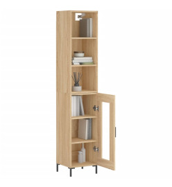 Buffet haut Chêne sonoma 34,5x34x180 cm Bois d'ingénierie