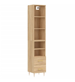 Buffet haut Chêne sonoma 34,5x34x180 cm Bois d'ingénierie