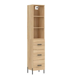 Buffet haut Chêne sonoma 34,5x34x180 cm Bois d'ingénierie