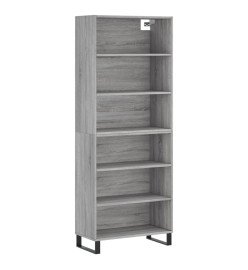 Buffet sonoma gris 69,5x32,5x180 cm bois d'ingénierie