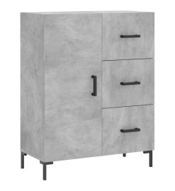 Buffet haut Gris béton 69,5x34x180 cm Bois d'ingénierie