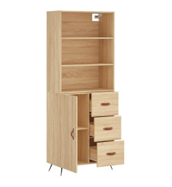 Buffet haut Chêne sonoma 69,5x34x180 cm Bois d'ingénierie