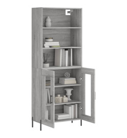 Buffet haut Sonoma gris 69,5x34x180 cm Bois d'ingénierie