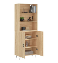 Buffet haut Chêne sonoma 69,5x34x180 cm Bois d'ingénierie