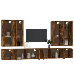 Ensemble de meubles TV 8 pcs Chêne fumé Bois d'ingénierie