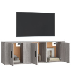 Ensemble de meubles TV 2 pcs Sonoma gris Bois d'ingénierie