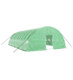 Serre avec cadre en acier vert 60 m² 10x6x2,85 m