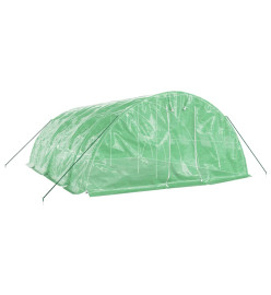 Serre avec cadre en acier vert 30 m² 6x5x2,3 m