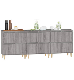 Buffets 3 pcs sonoma gris 60x35x70 cm bois d'ingénierie