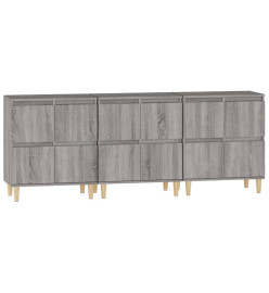 Buffets 3 pcs sonoma gris 60x35x70 cm bois d'ingénierie