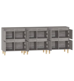 Buffets 3 pcs sonoma gris 60x35x70 cm bois d'ingénierie