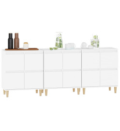 Buffets 3 pcs blanc 60x35x70 cm bois d'ingénierie