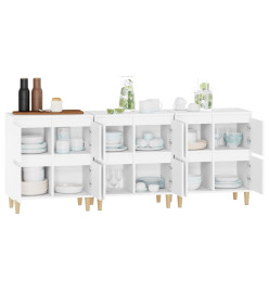 Buffets 3 pcs blanc 60x35x70 cm bois d'ingénierie