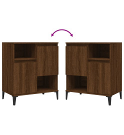 Buffets 3 pcs chêne marron 60x35x70 cm bois d'ingénierie