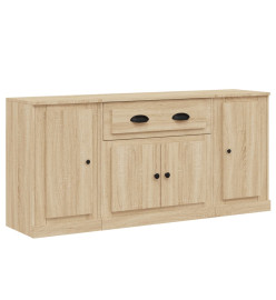 Buffets 3 pcs Chêne sonoma Bois d'ingénierie