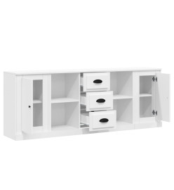 Buffets 3 pcs Blanc Bois d'ingénierie