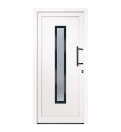 Porte d'entrée Blanc 98x208 cm PVC