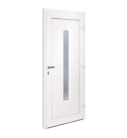 Porte d'entrée Blanc 98x208 cm PVC