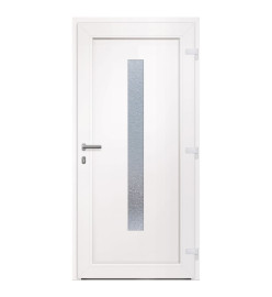 Porte d'entrée Blanc 98x208 cm PVC