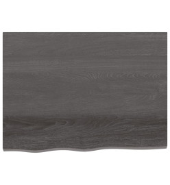 Dessus de bureau gris foncé 80x60x6 cm bois chêne traité