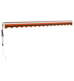 Auvent rétractable automatique orange et marron 4,5x3 m