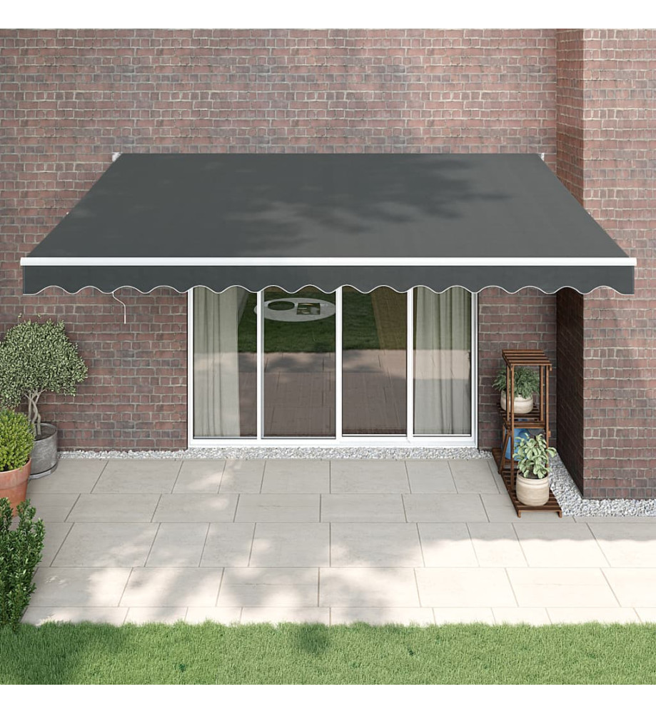 Auvent rétractable automatique anthracite 4,5x3 m