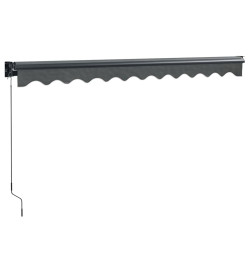 Auvent rétractable anthracite 3x2,5 m tissu et aluminium