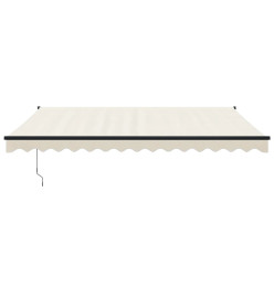 Auvent rétractable crème 4,5x3 m tissu et aluminium