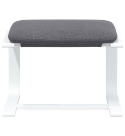 Chaise de relaxation avec repose-pied Gris foncé Tissu