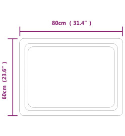 Miroir de salle de bain à LED 60x80 cm