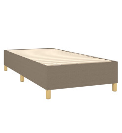 Lit à sommier tapissier avec matelas Taupe 80x200 cm Tissu