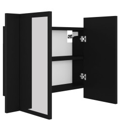 Armoire à miroir de salle de bain LED Noir 60x12x45 Acrylique