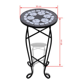 Table d'appoint Mosaïque Noir et blanc