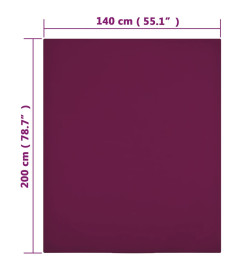 Drap-housse Jersey Bordeaux 140x200 cm Coton