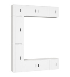 Ensemble de meubles TV 7 pcs Blanc Bois d'ingénierie