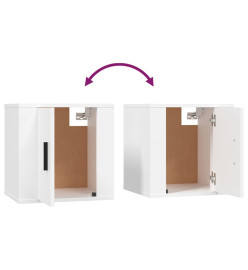 Ensemble de meubles TV 7 pcs Blanc Bois d'ingénierie