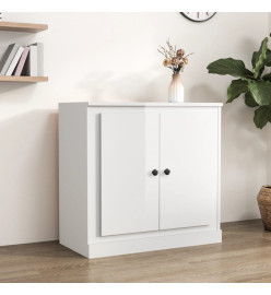 Buffet blanc brillant 70x35,5x67,5 cm bois d'ingénierie