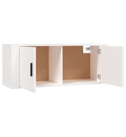 Ensemble de meubles TV 2 pcs Blanc Bois d'ingénierie